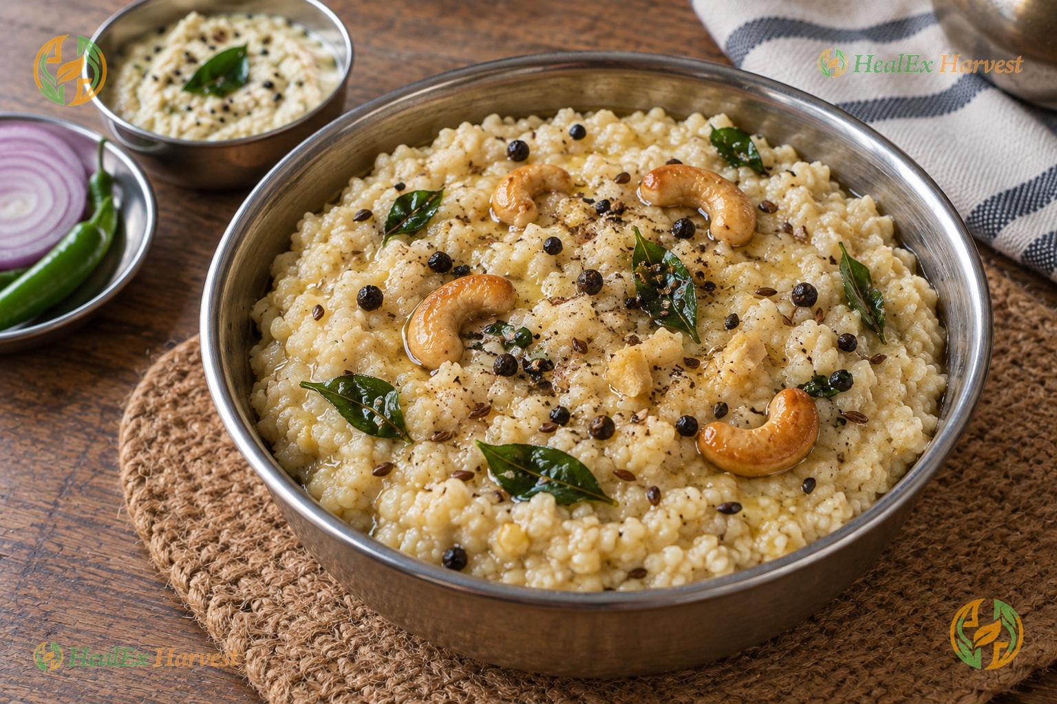 Ghee-Tempered Little Millet Ven Pongal (Samalu / Saamai Pongal)
