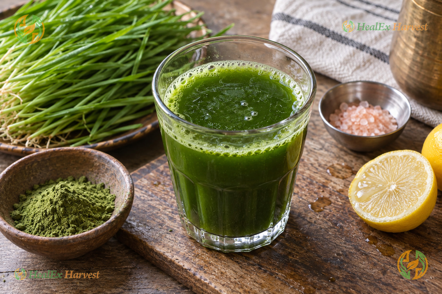 Chlorophyll-Rich Wheatgrass Morning Cleanse Shot (Green Blood Tonic)