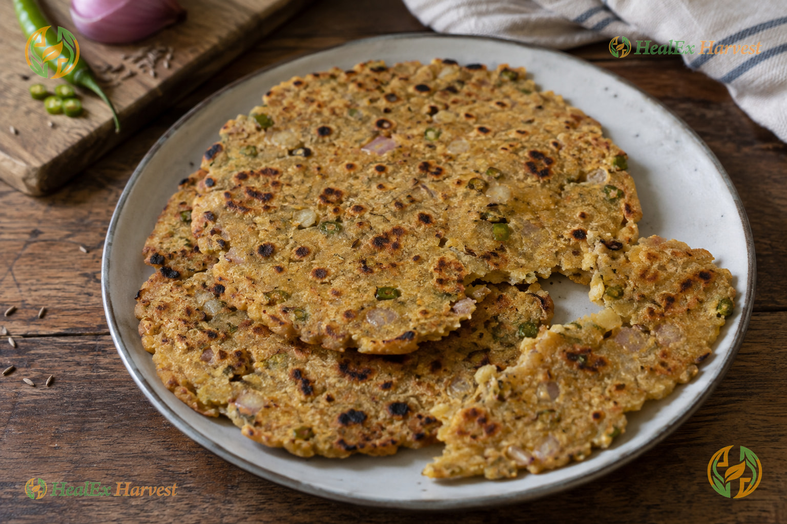Foxtail Millet Spicy Roti (Korralu)