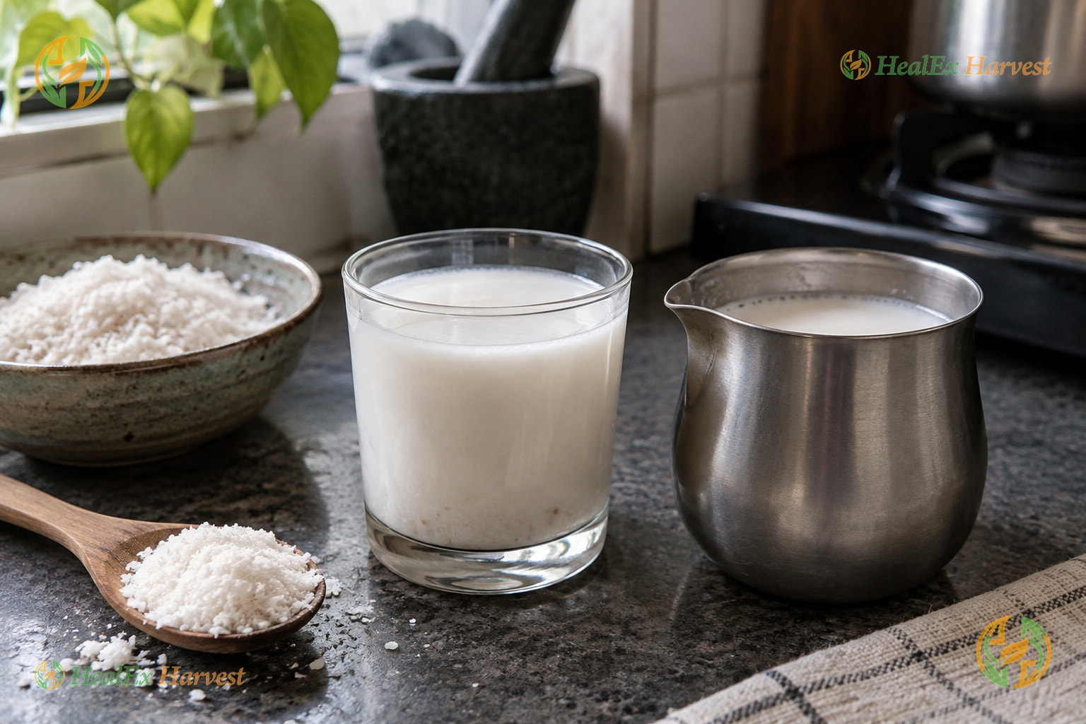 Coconut milk from coconut powder