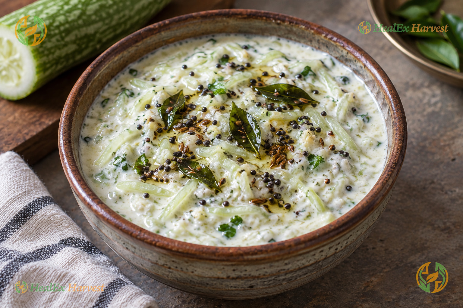 Cooling Potlakaya Perugu Pachadi (Snake Gourd Raita)