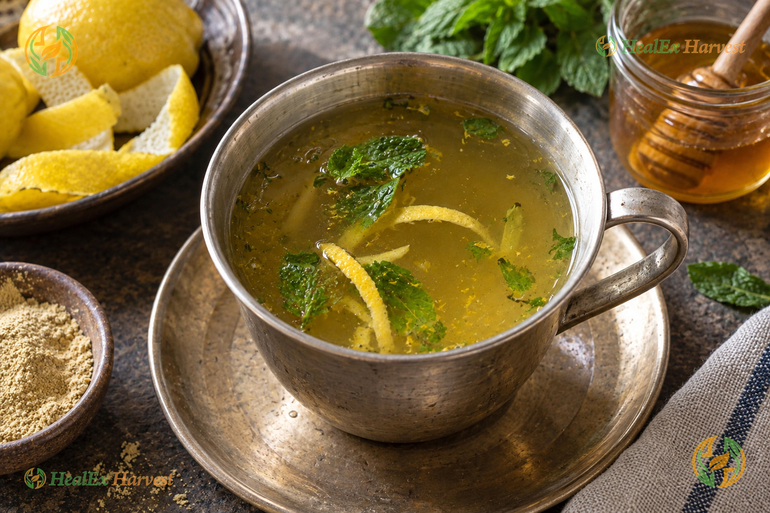 Zesty Lemon Peel Detox Herbal Infusion & Citric Cooler