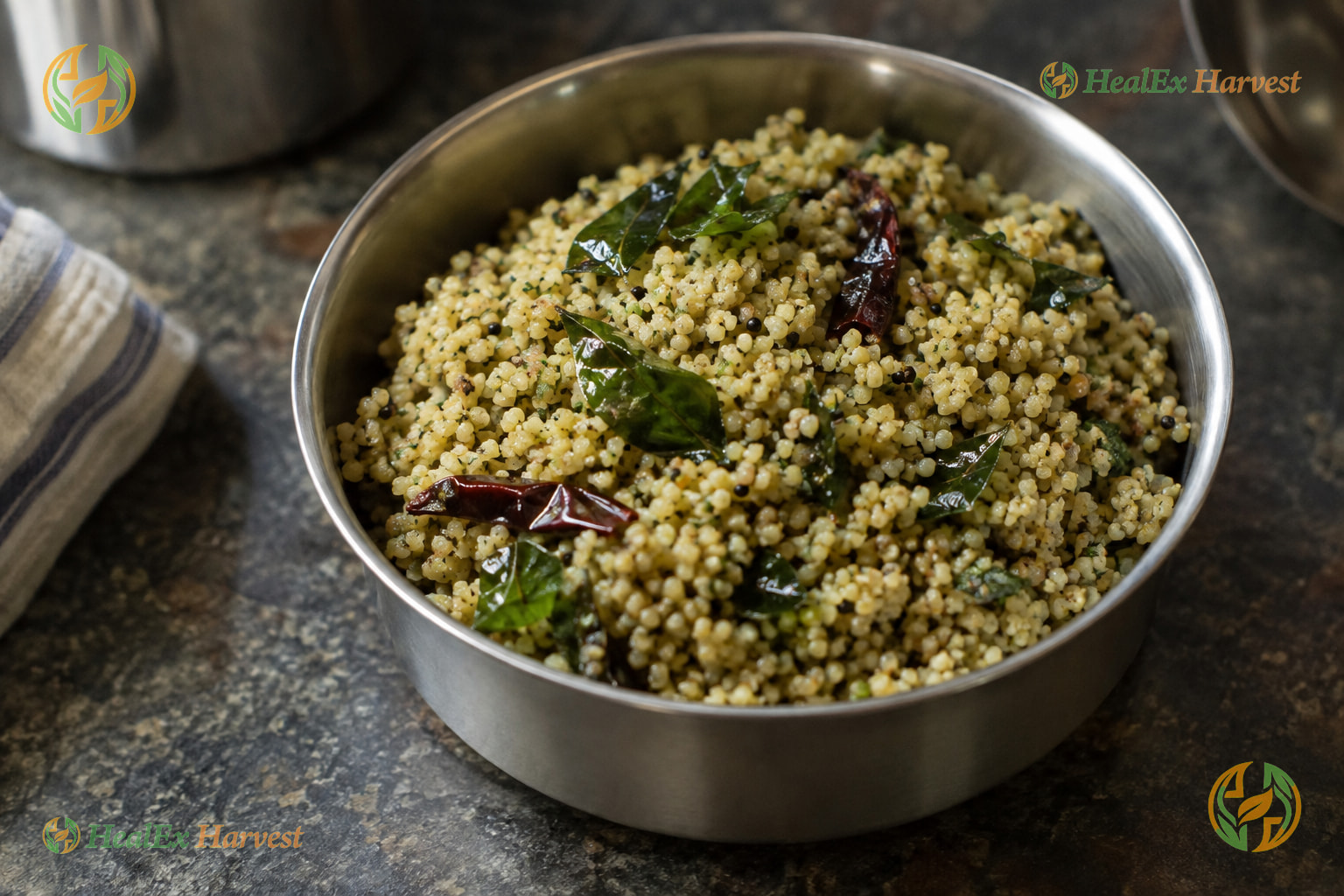 Kodo Millet Curry Leaf Rice (Arikelu)