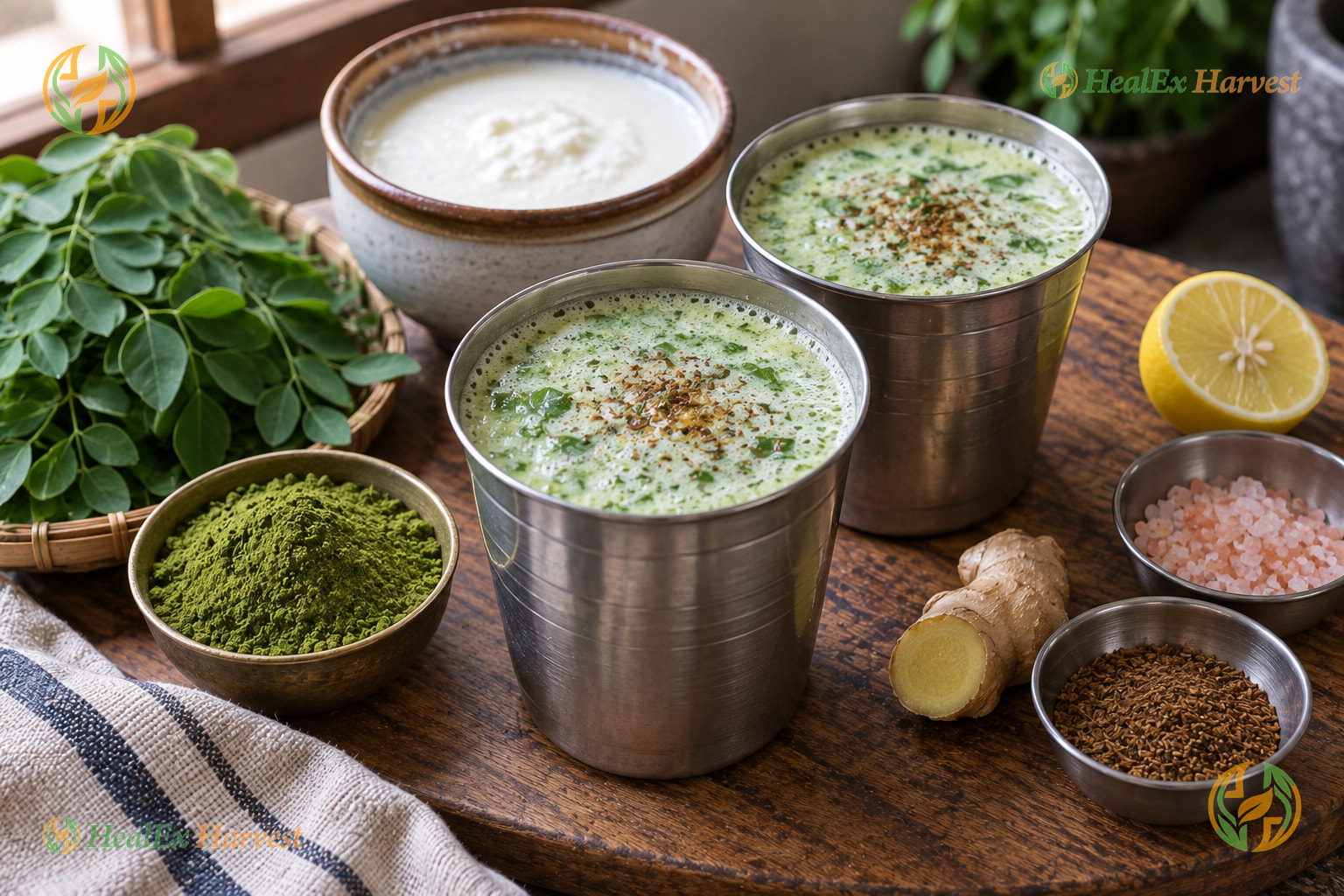 Daily Moringa Morning Vitality Drink & Spiced Detox Majjiga