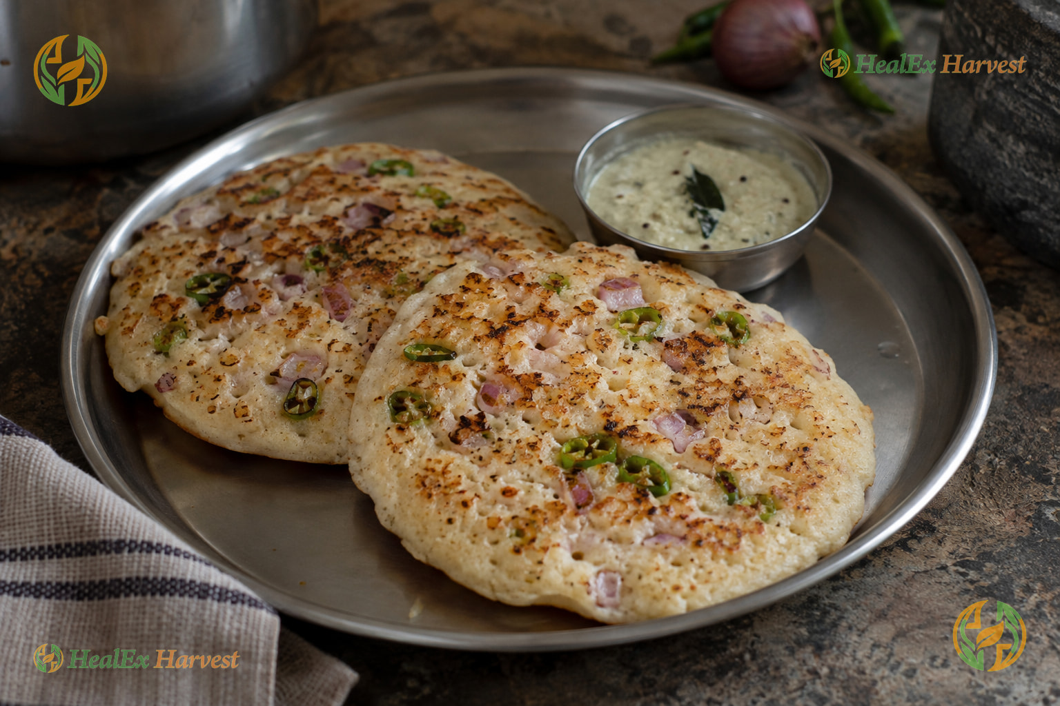 Barnyard Millet Curd Uttapam (Oodalu)