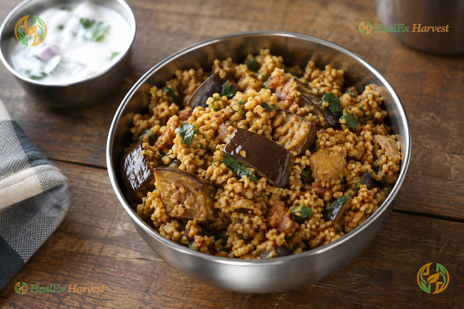 Foxtail Millet Vangi Bath (Korralu)